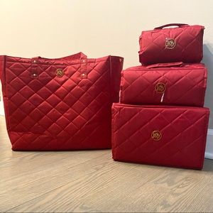 Travel Tote and Toiletries / Packing Cube Set